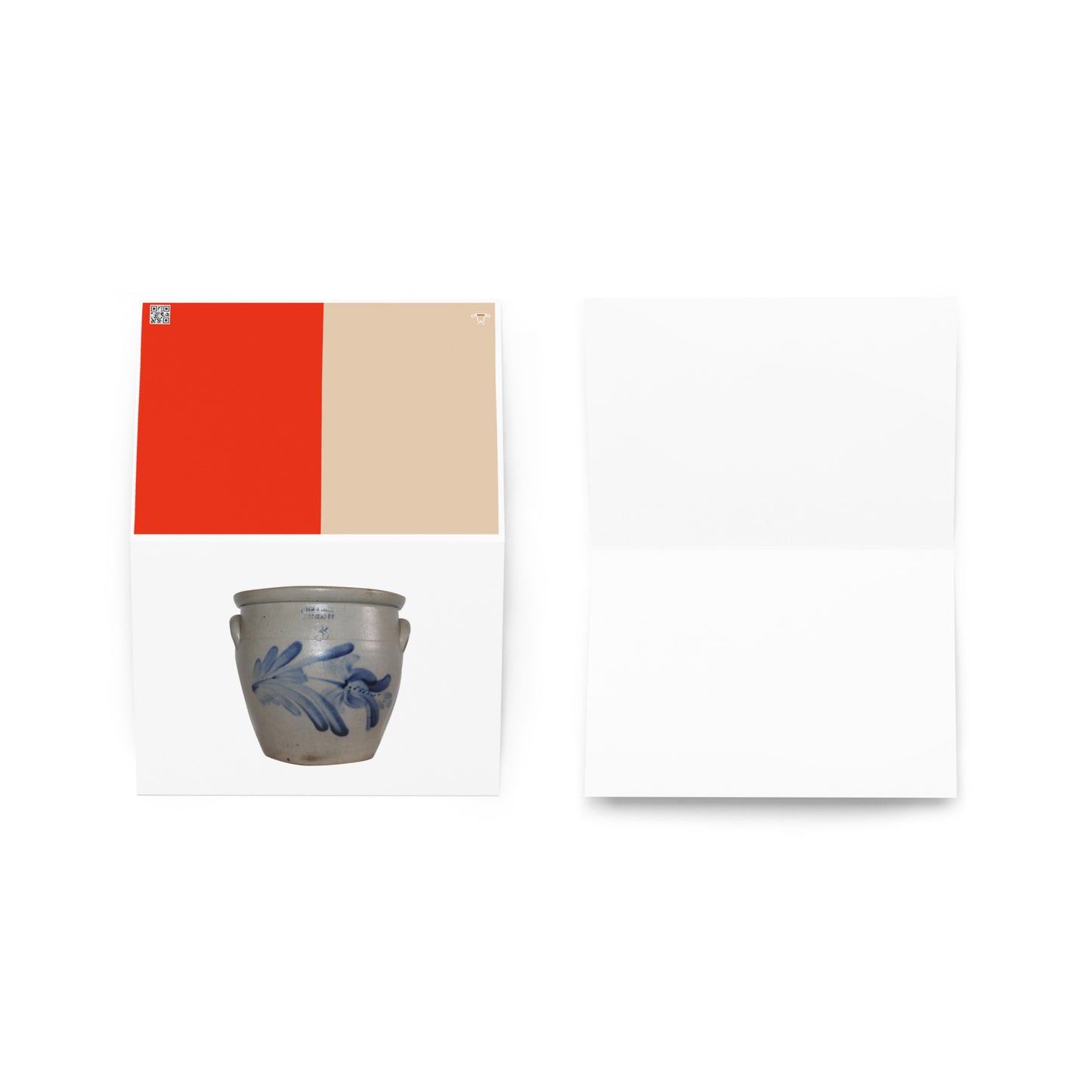 Painted Crock Blank Note Card