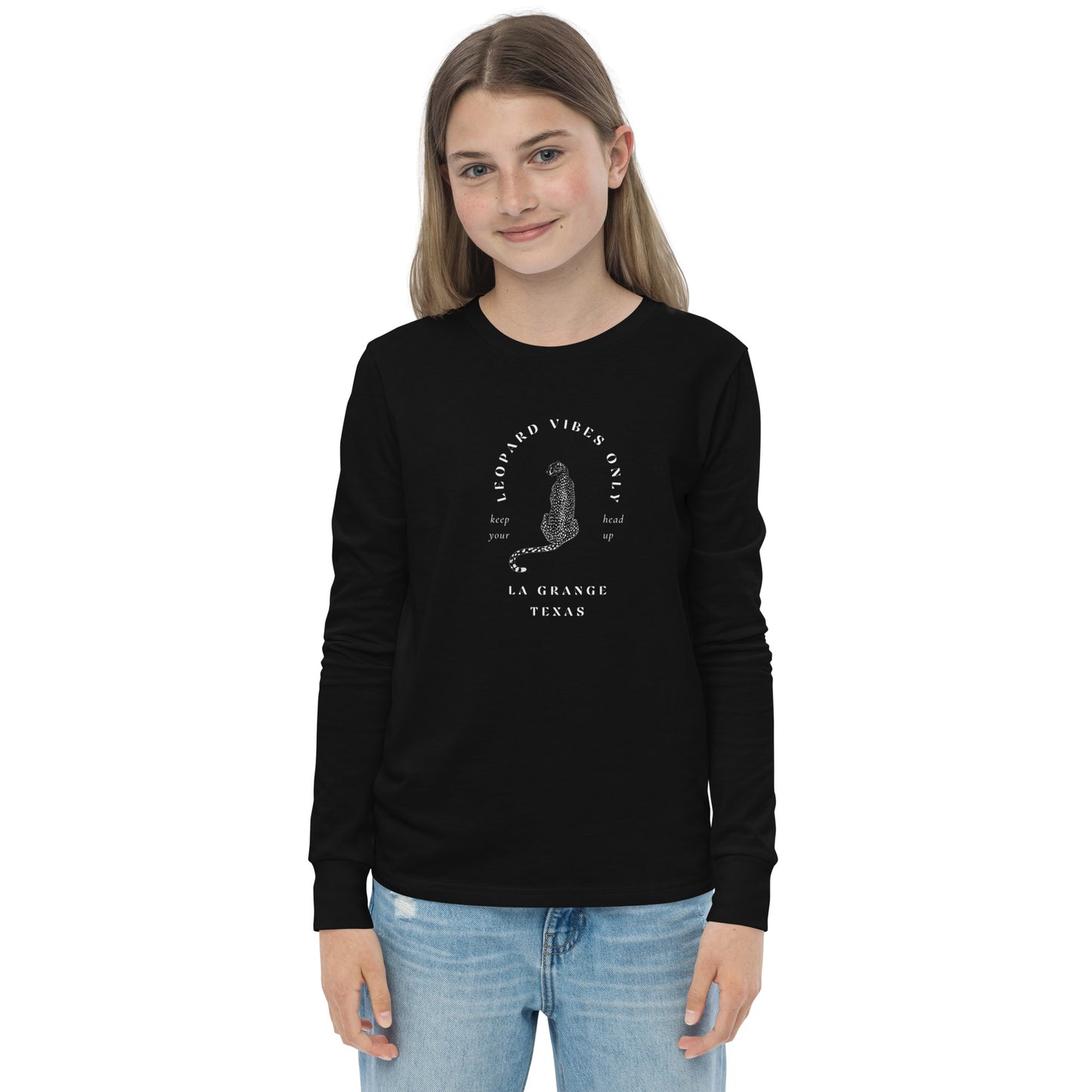 Leopards Vibes Only Long Sleeve Original Tee | Youth
