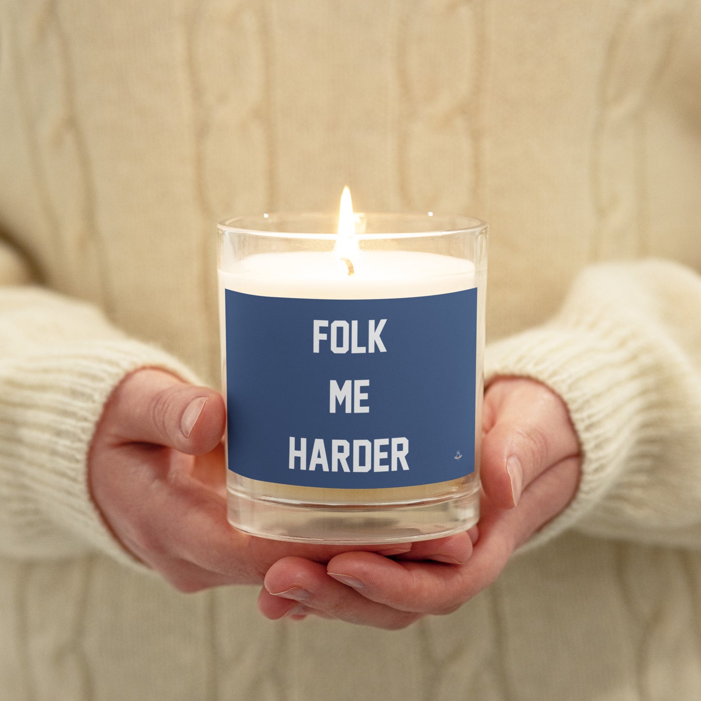 Folk Me Harder Jar Candle | Blue