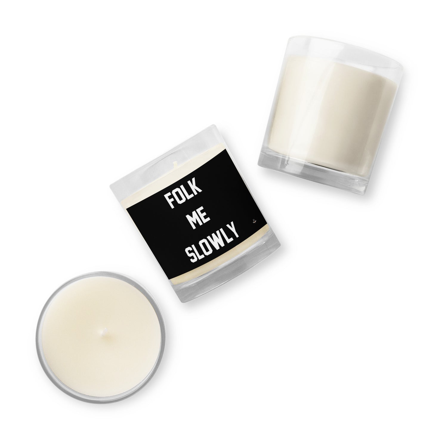 Folk Me Slowly Jar Candle | Black