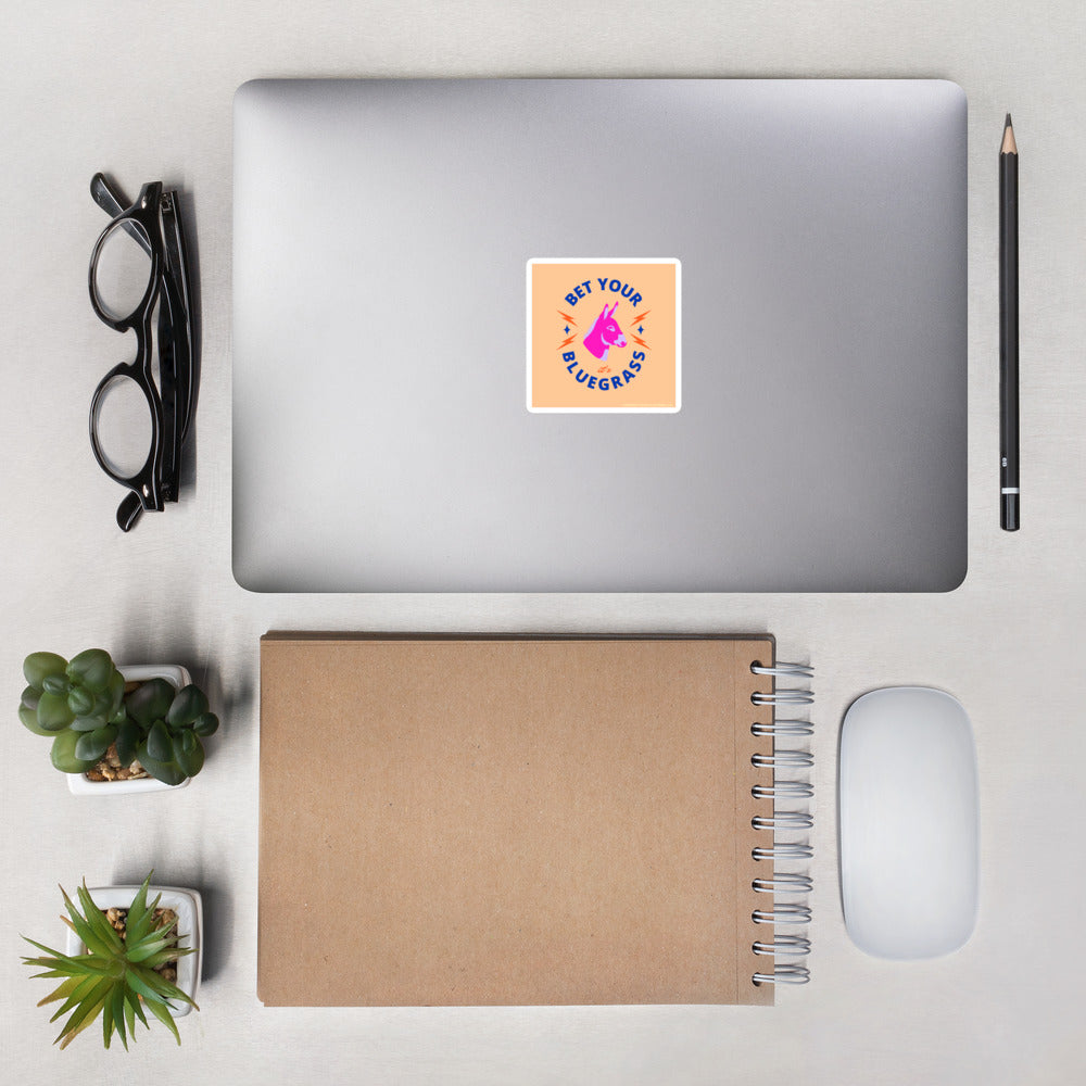 BLUEGR*ASS Original Sticker | Apricot