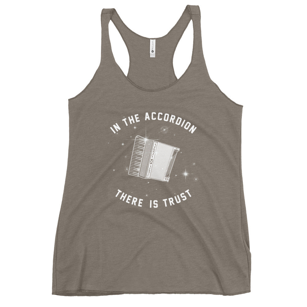In the Accordion There is Trust Original Racerback Tank