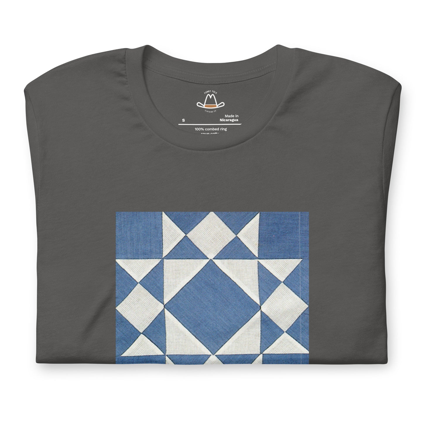 Blue and White Quilt Block Original Tee
