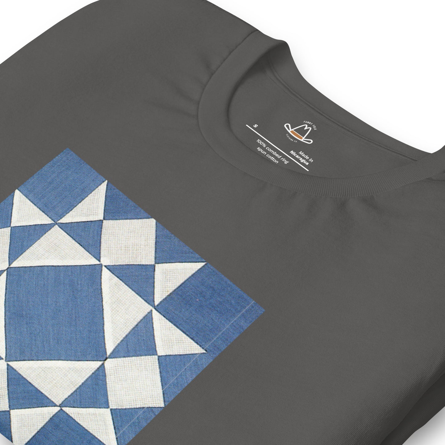 Blue and White Quilt Block Original Tee