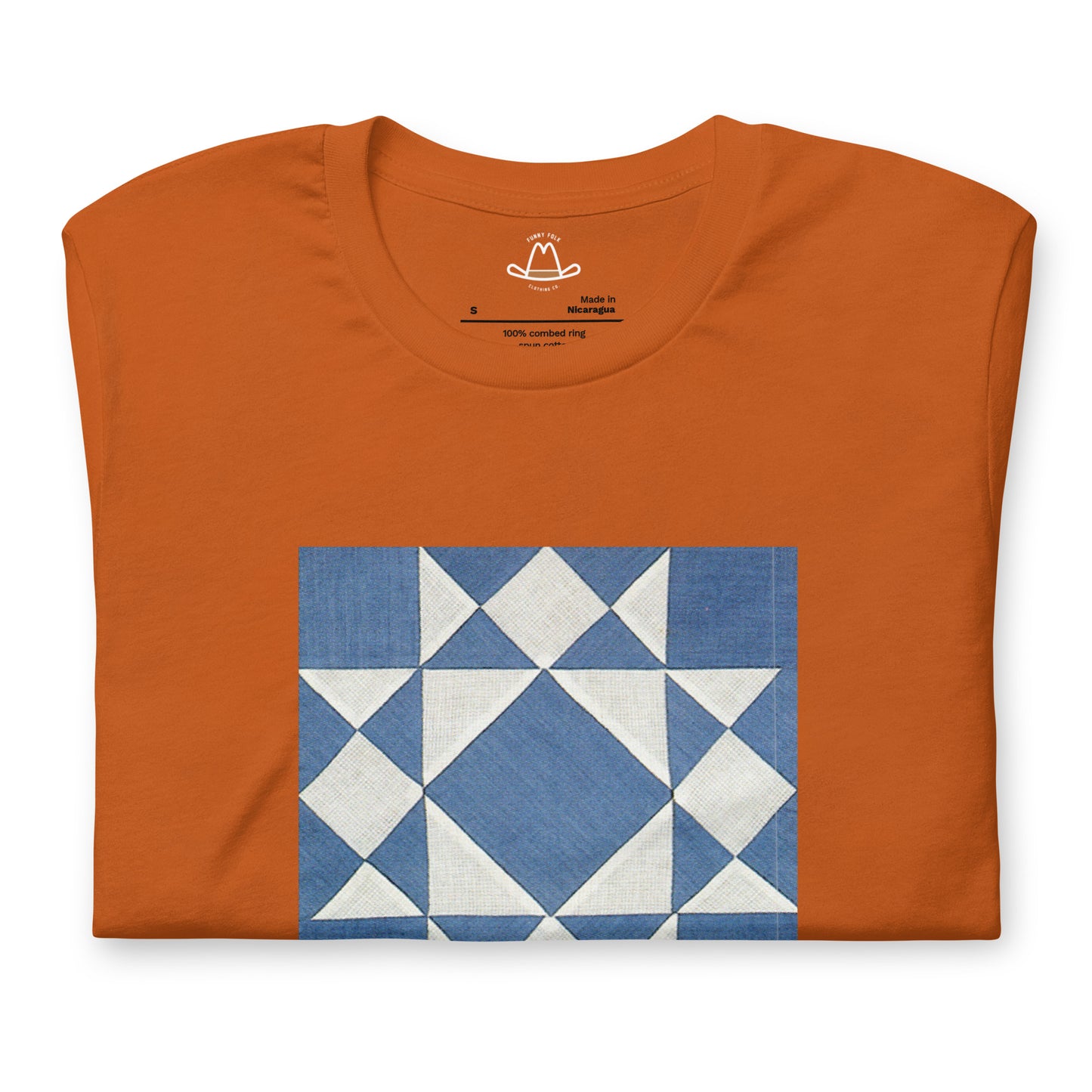 Blue and White Quilt Block Original Tee