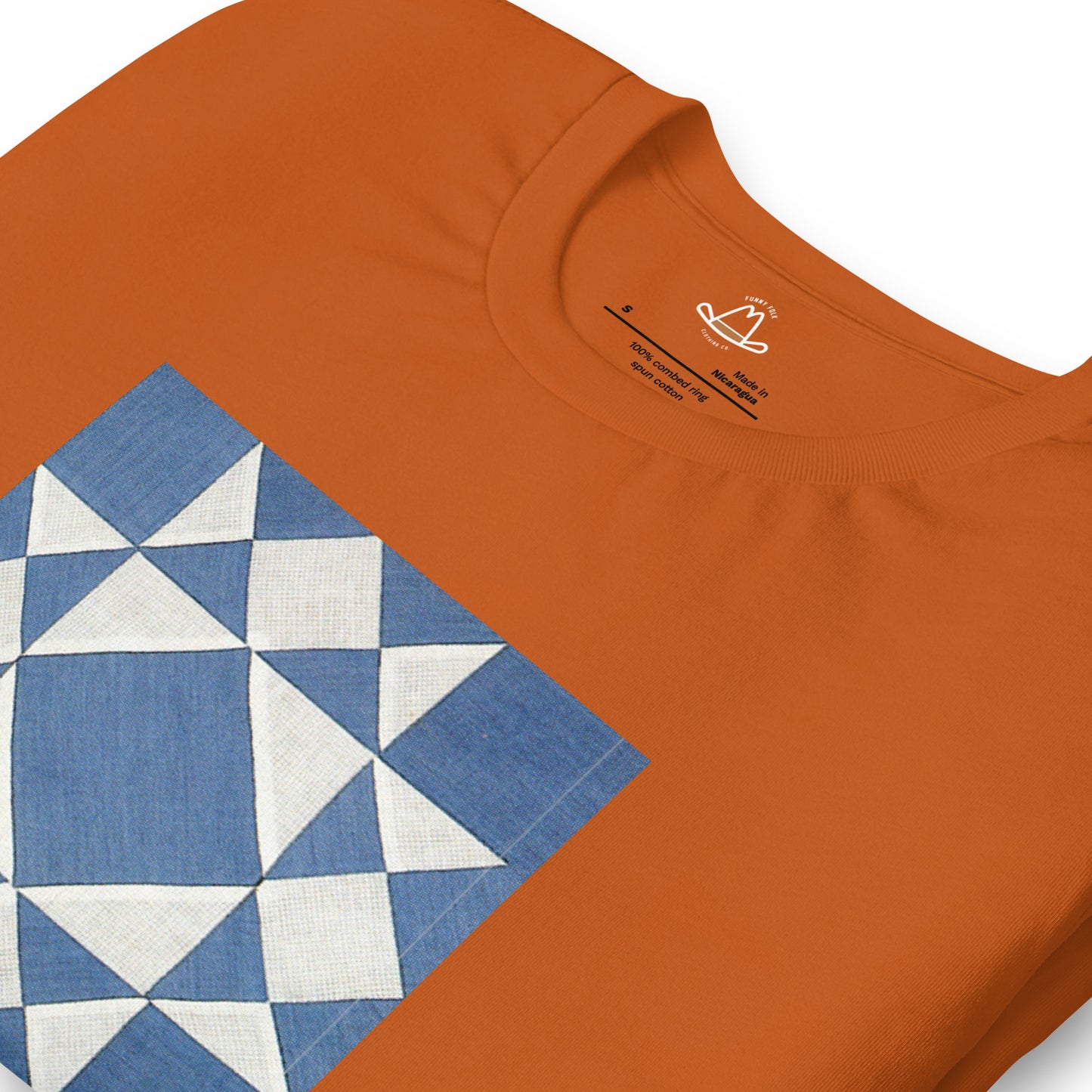 Blue and White Quilt Block Original Tee