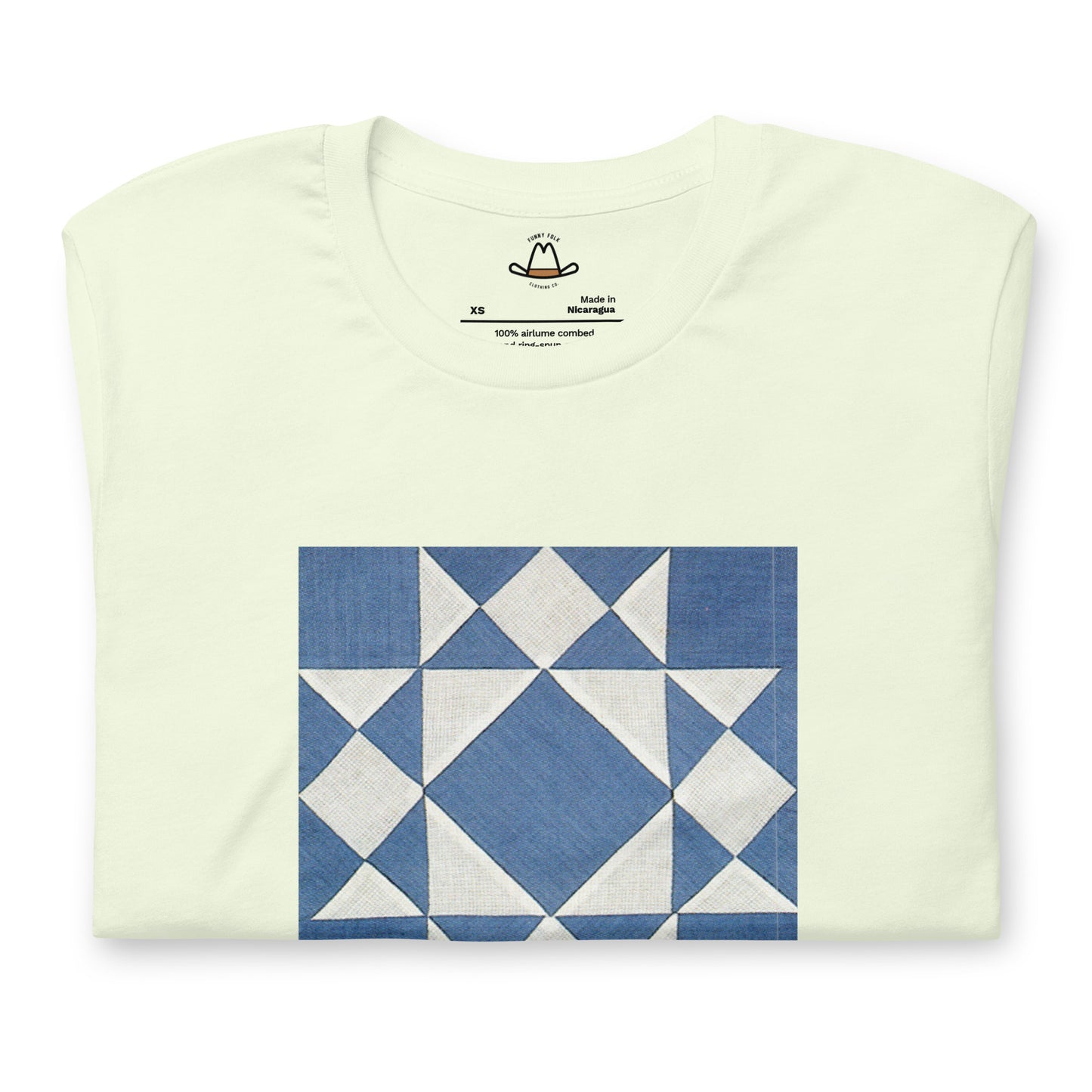 Blue and White Quilt Block Original Tee