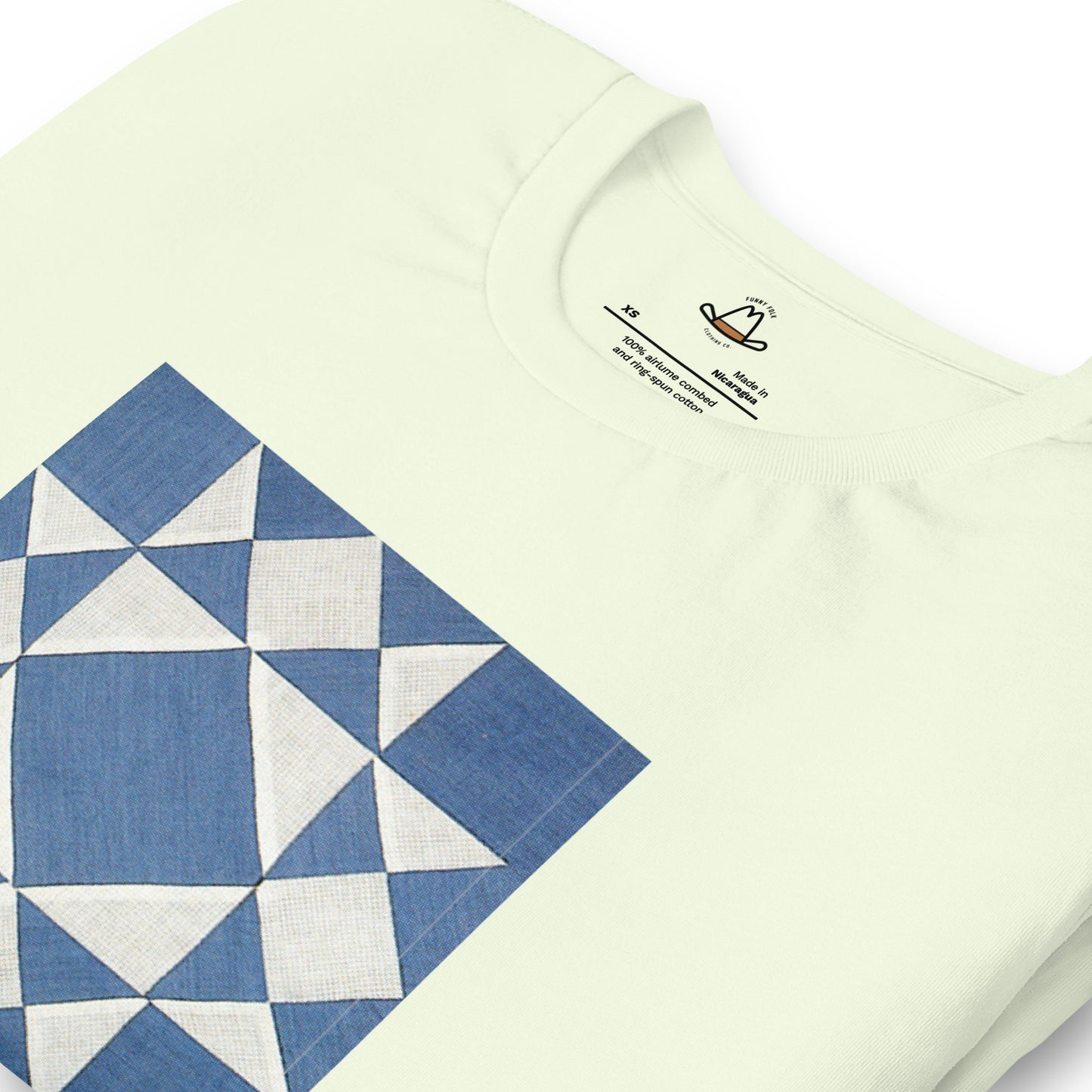 Blue and White Quilt Block Original Tee