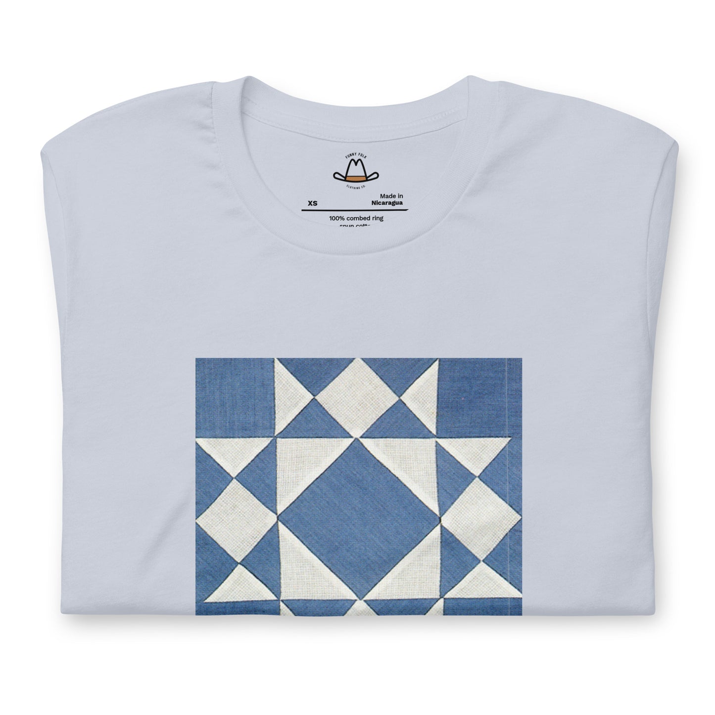 Blue and White Quilt Block Original Tee