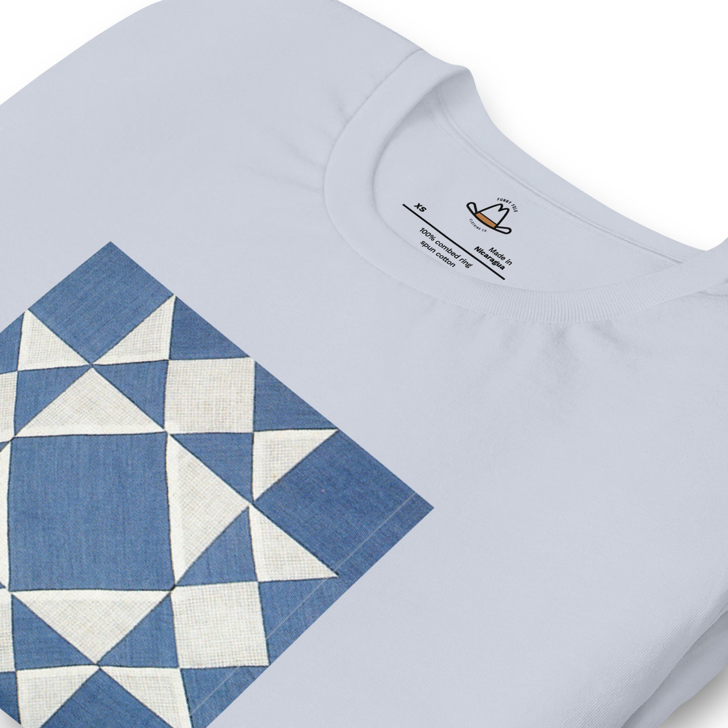 Blue and White Quilt Block Original Tee