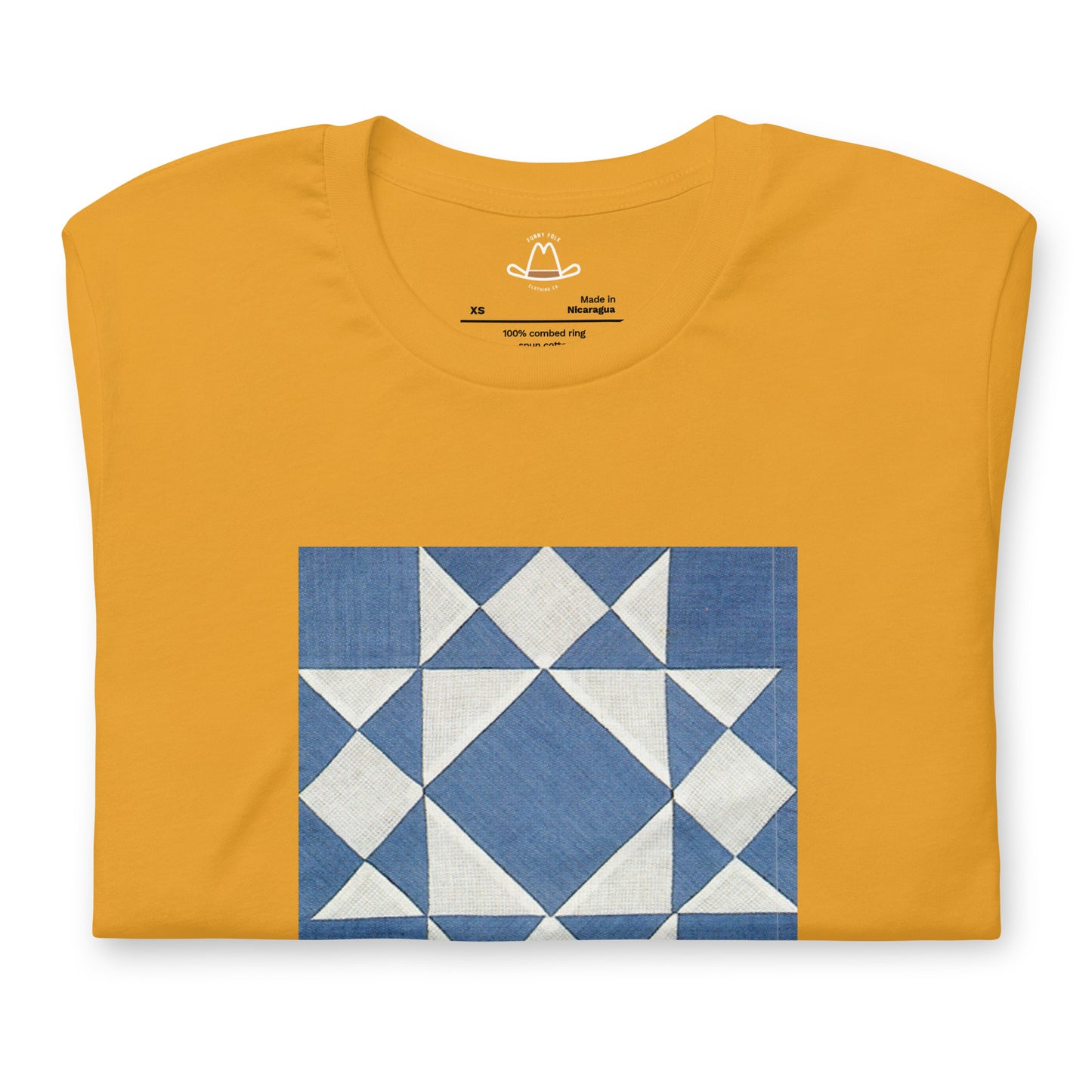 Blue and White Quilt Block Original Tee