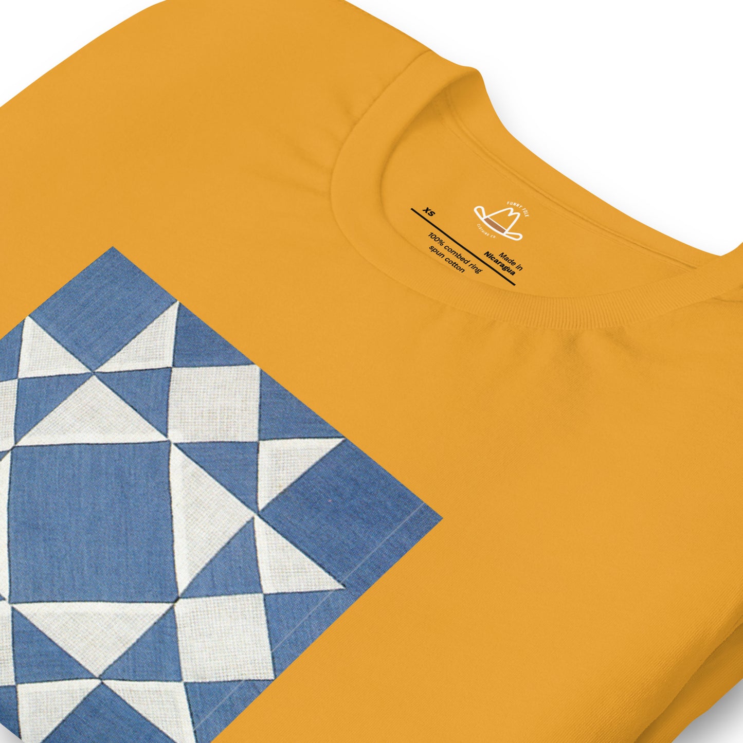 Blue and White Quilt Block Original Tee