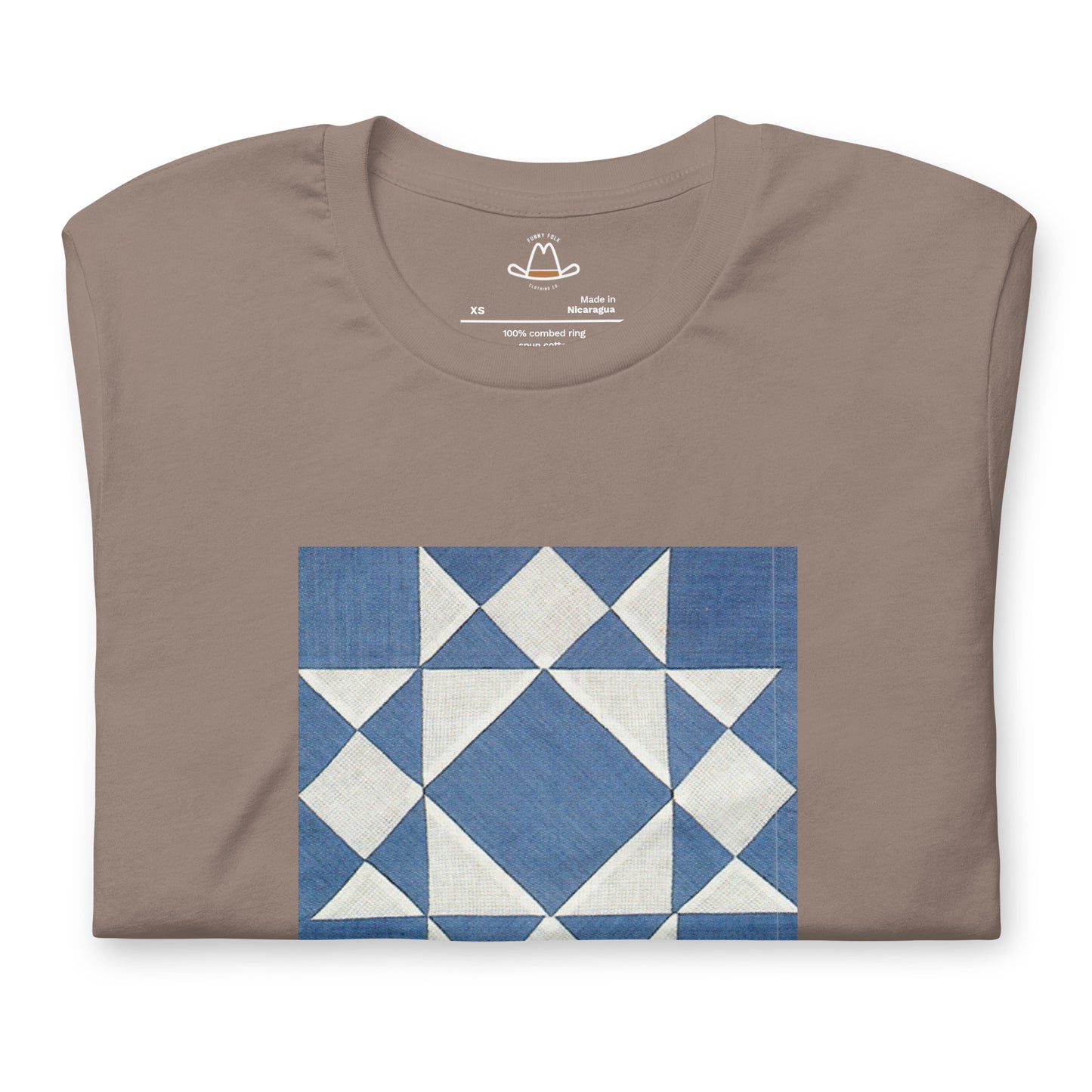 Blue and White Quilt Block Original Tee