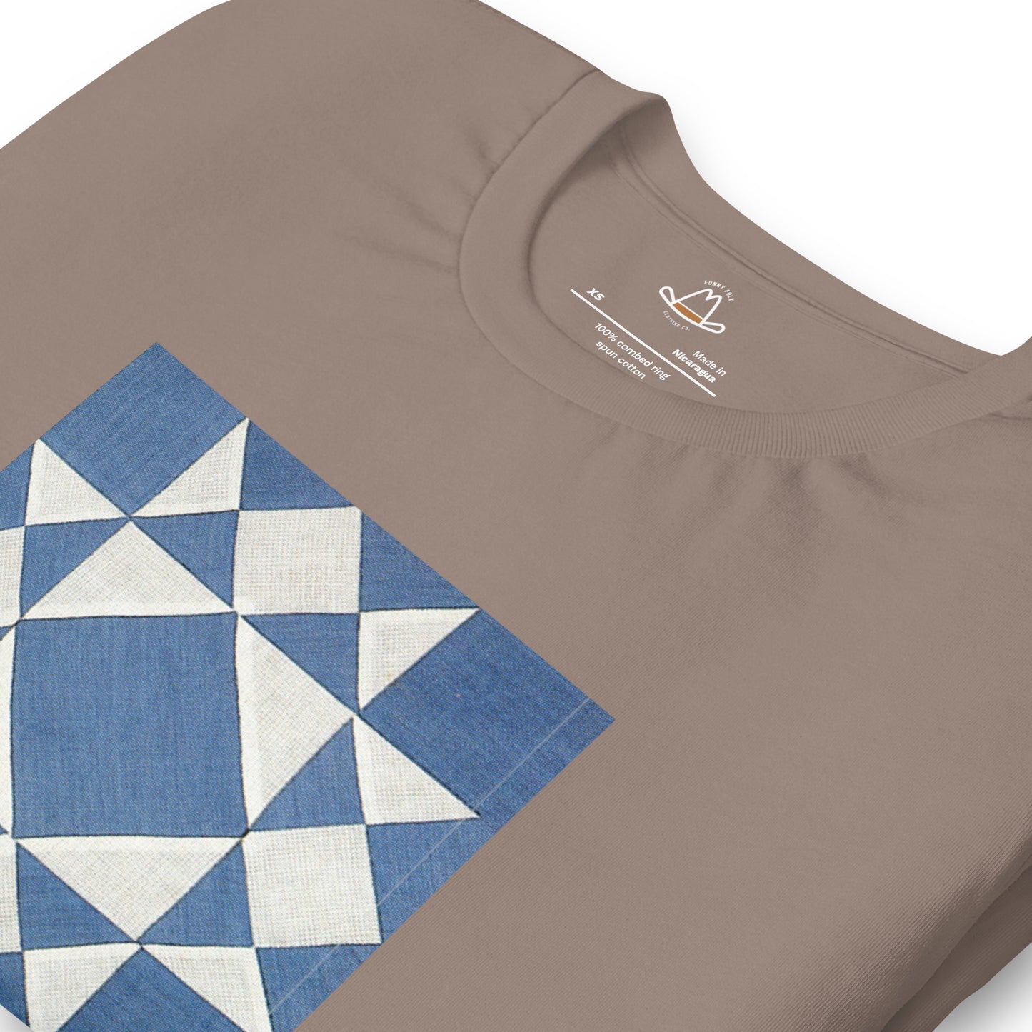 Blue and White Quilt Block Original Tee