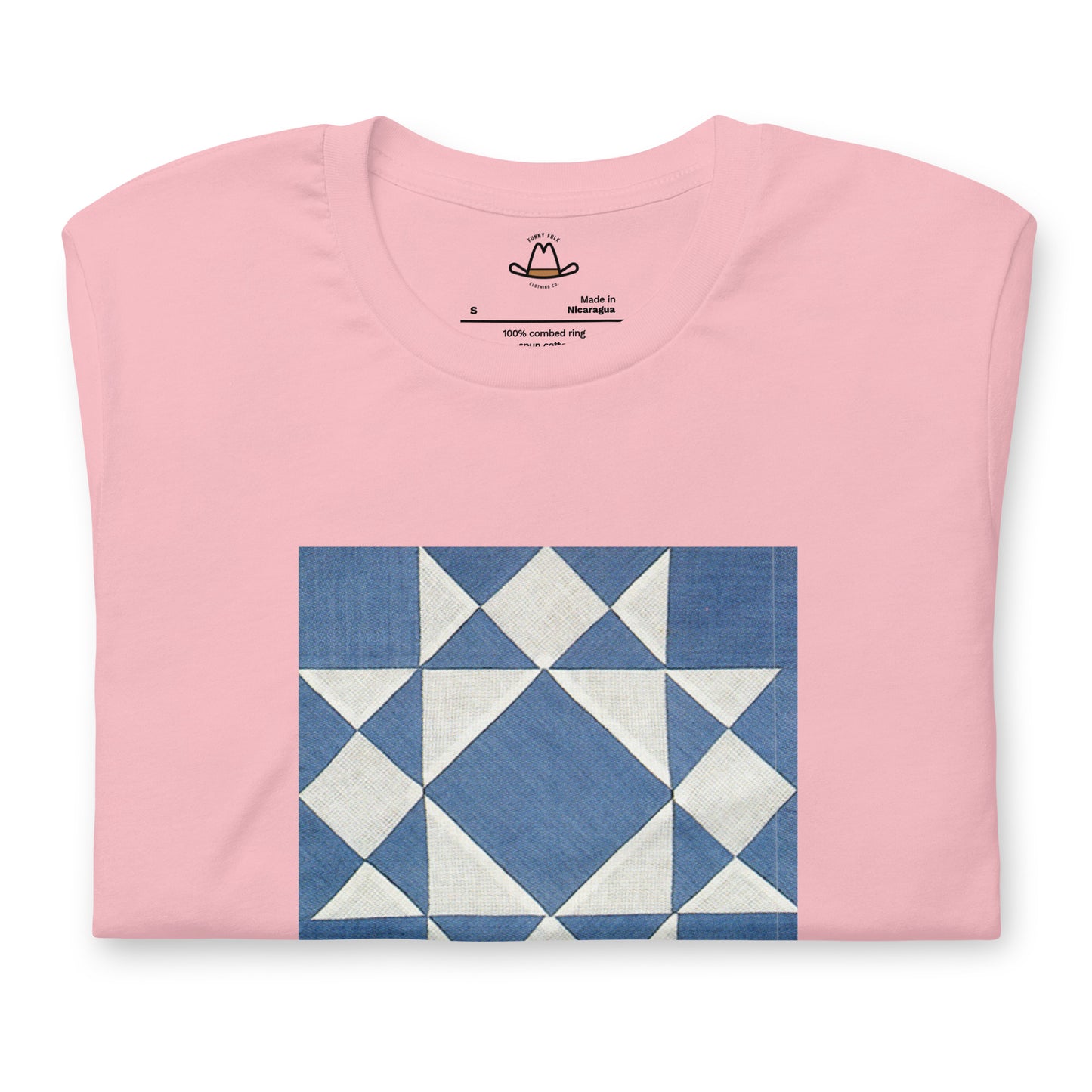 Blue and White Quilt Block Original Tee