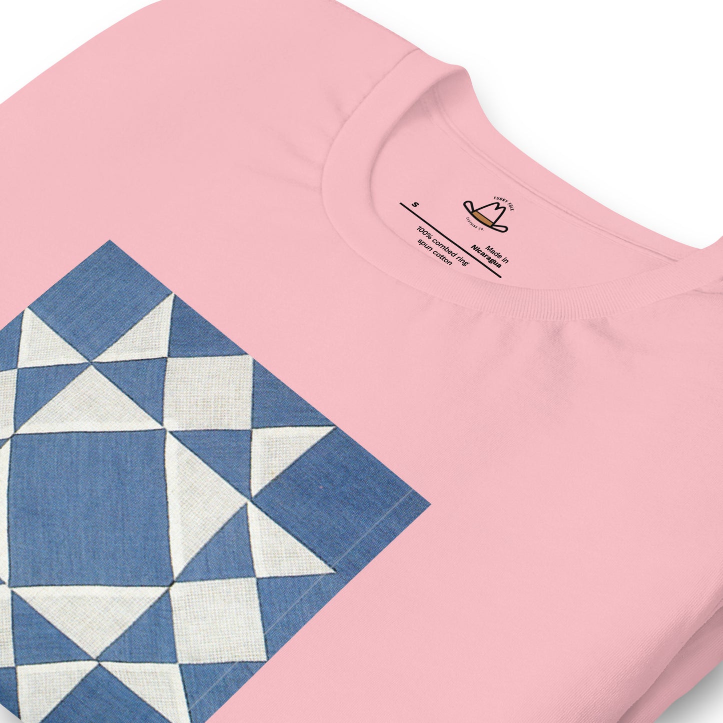 Blue and White Quilt Block Original Tee