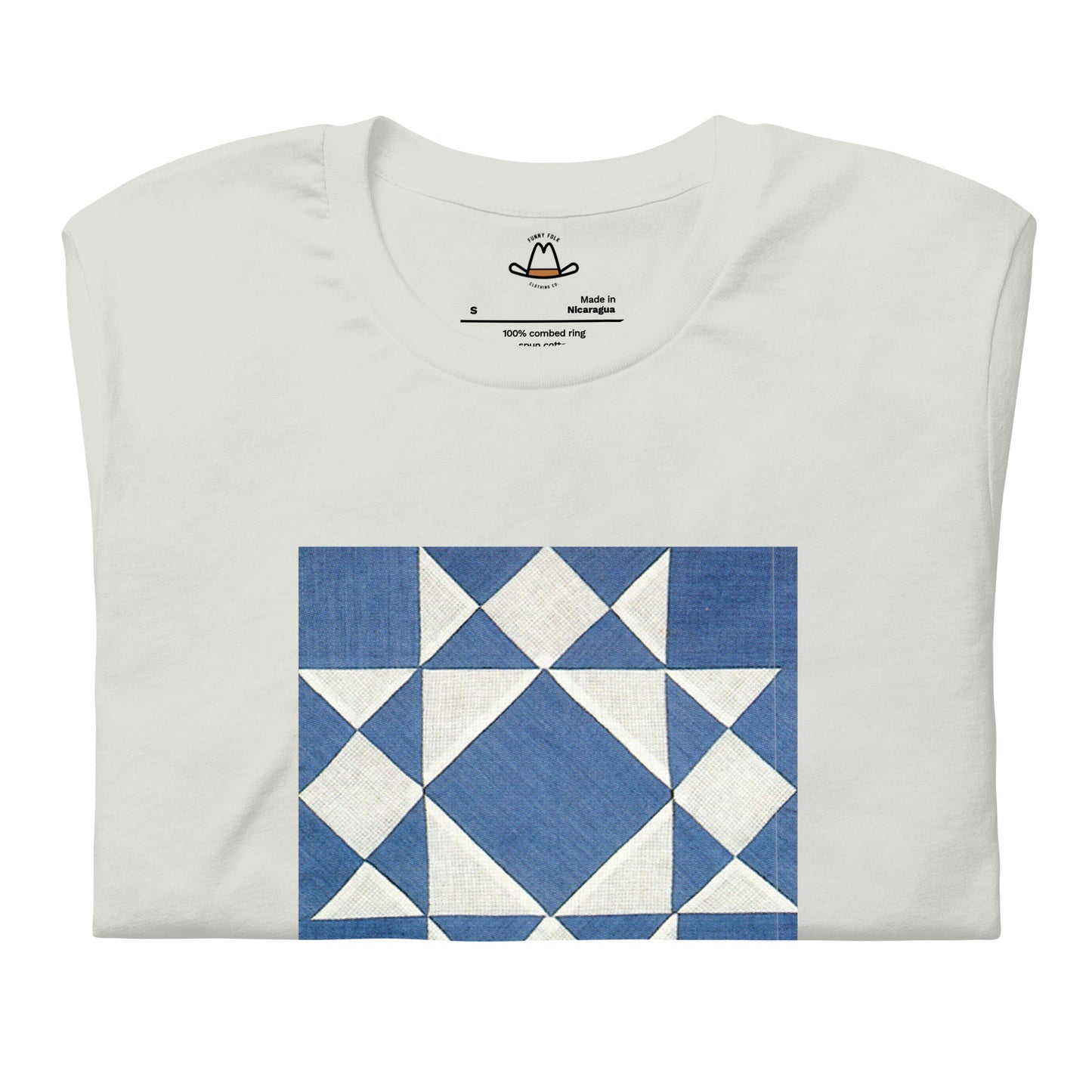 Blue and White Quilt Block Original Tee