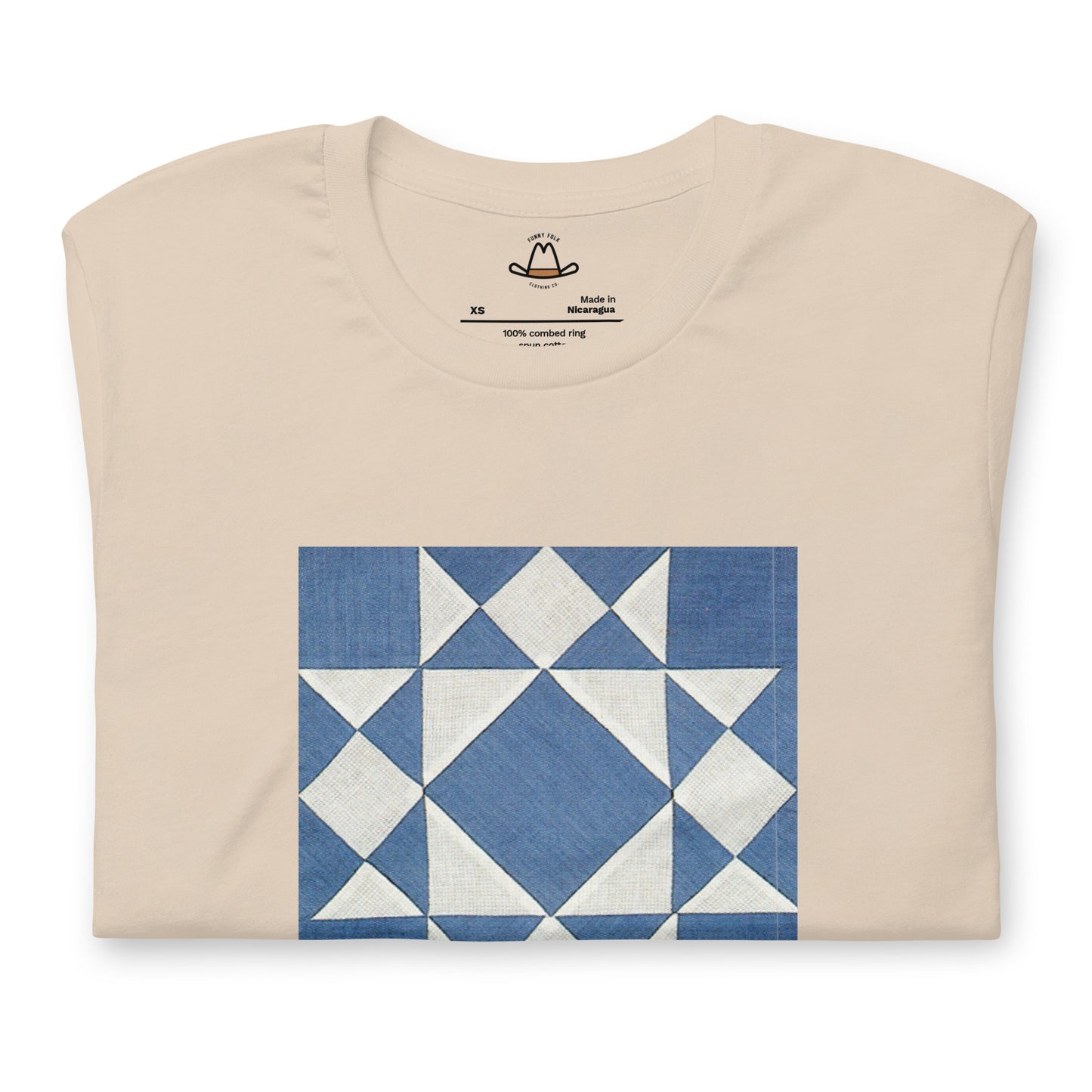 Blue and White Quilt Block Original Tee