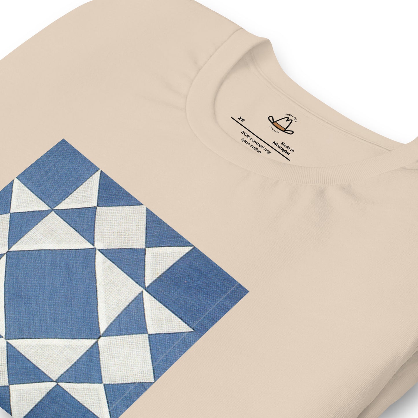 Blue and White Quilt Block Original Tee