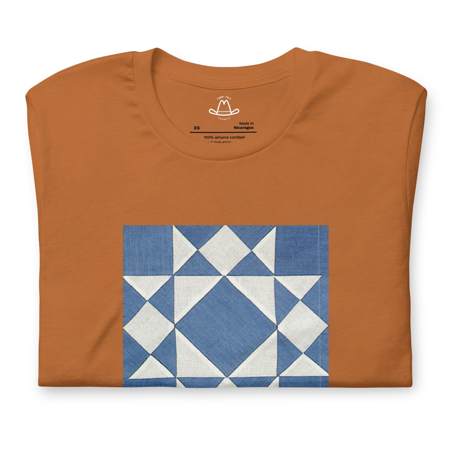 Blue and White Quilt Block Original Tee