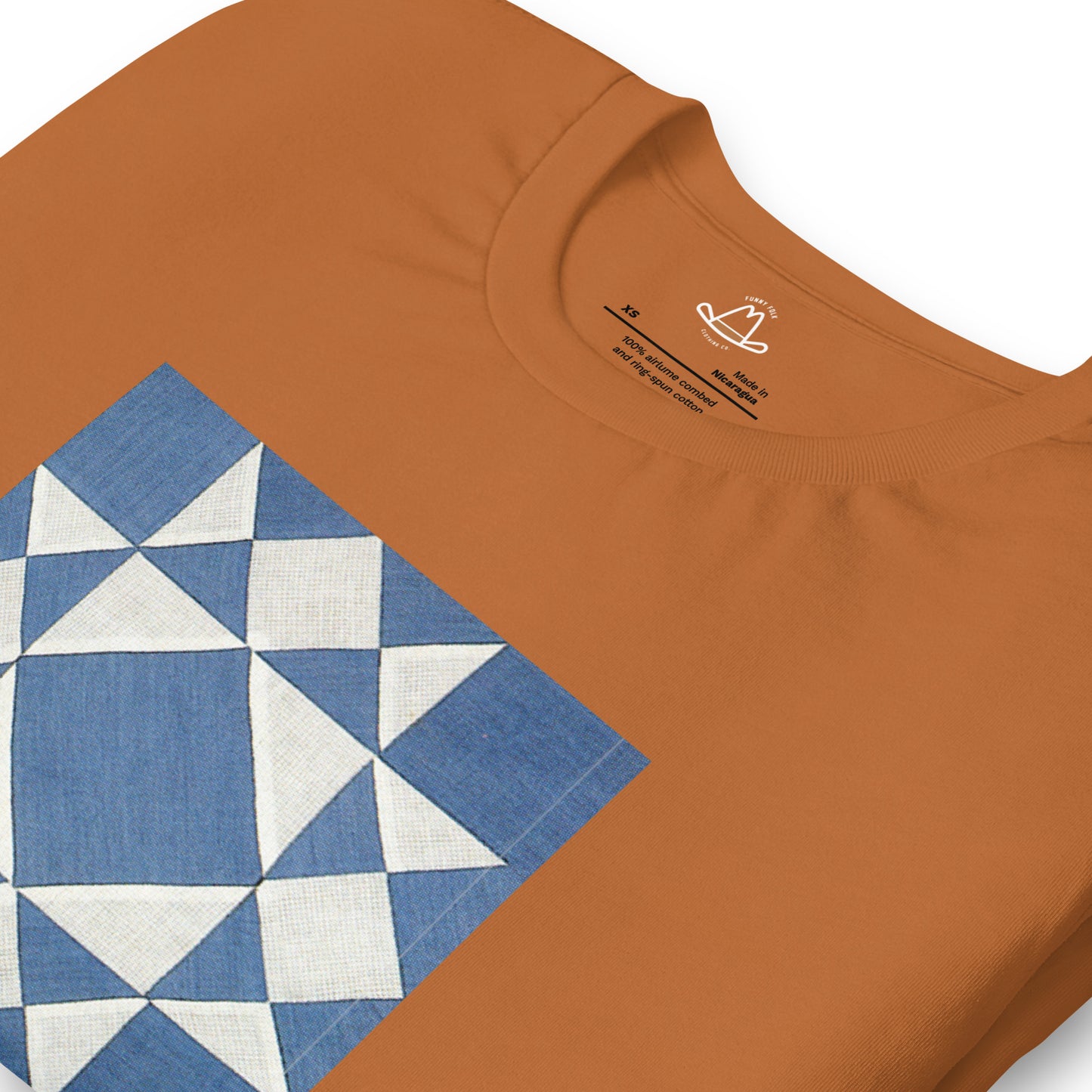 Blue and White Quilt Block Original Tee