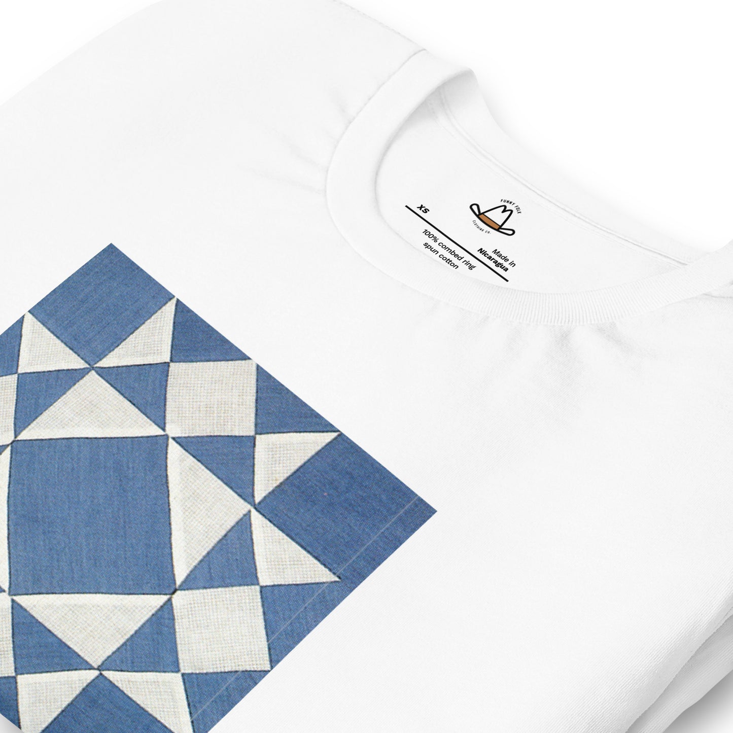 Blue and White Quilt Block Original Tee